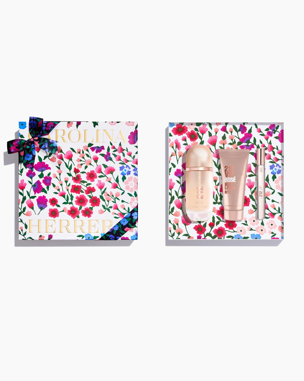 212 VIP Rosé 80ml Eau de Parfum, 100ml Loção Corporal e Megaspritzer (10ml)